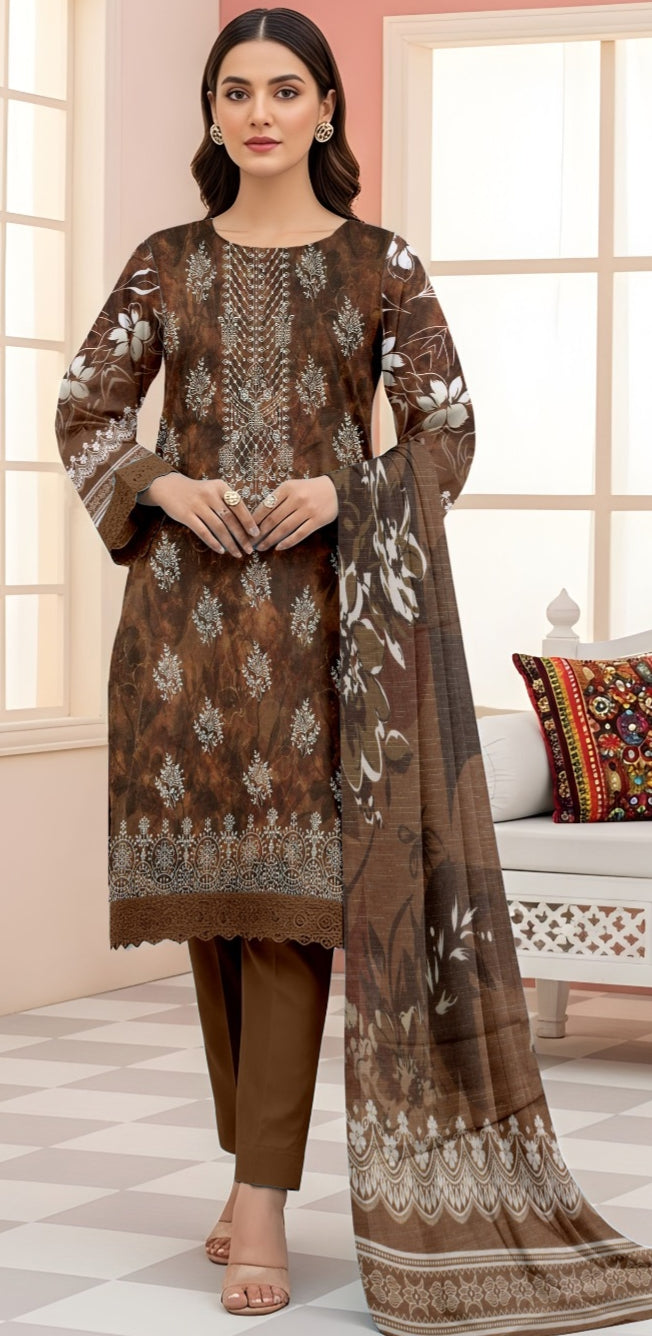 3 Piece - Printed Lawn Suit