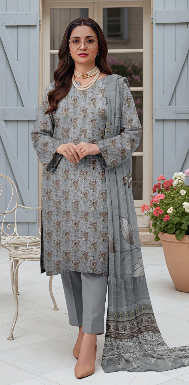 3 Piece - Printed Lawn Suit
