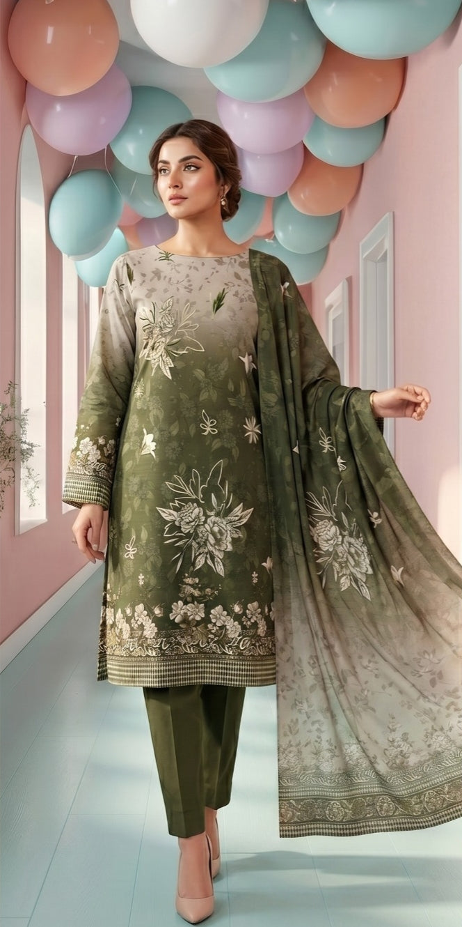 3 Piece - Printed Lawn Suit