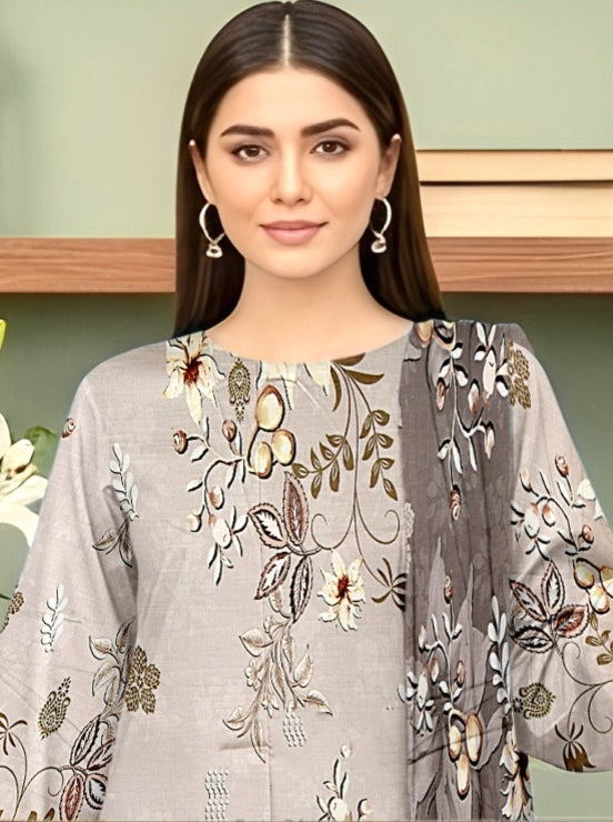 3 Piece - Printed Lawn Suit