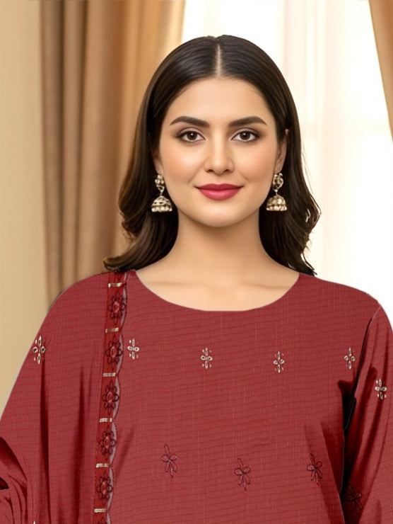 3 Piece - Embroidered Lawn Suit