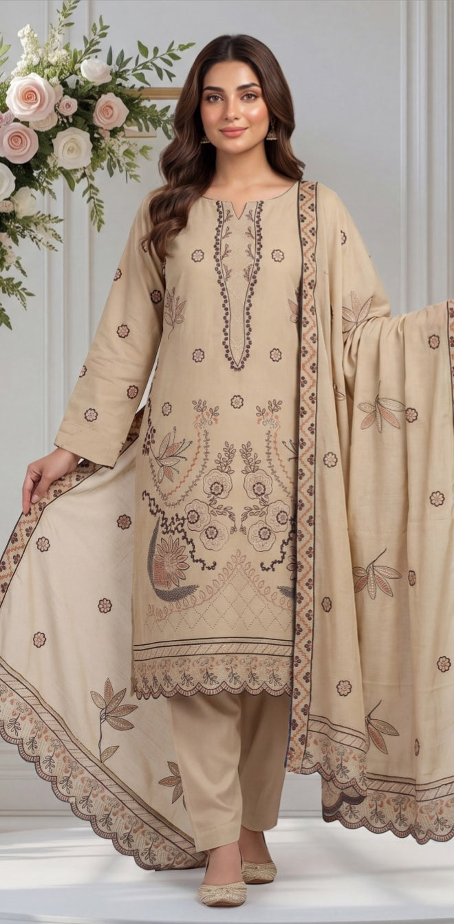 3 Piece - Embroidered Lawn Suit