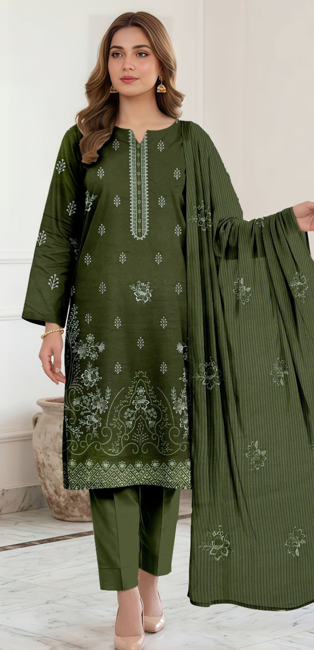 3 Piece - Embroidered Lawn Suit