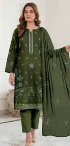 3 Piece - Embroidered Lawn Suit