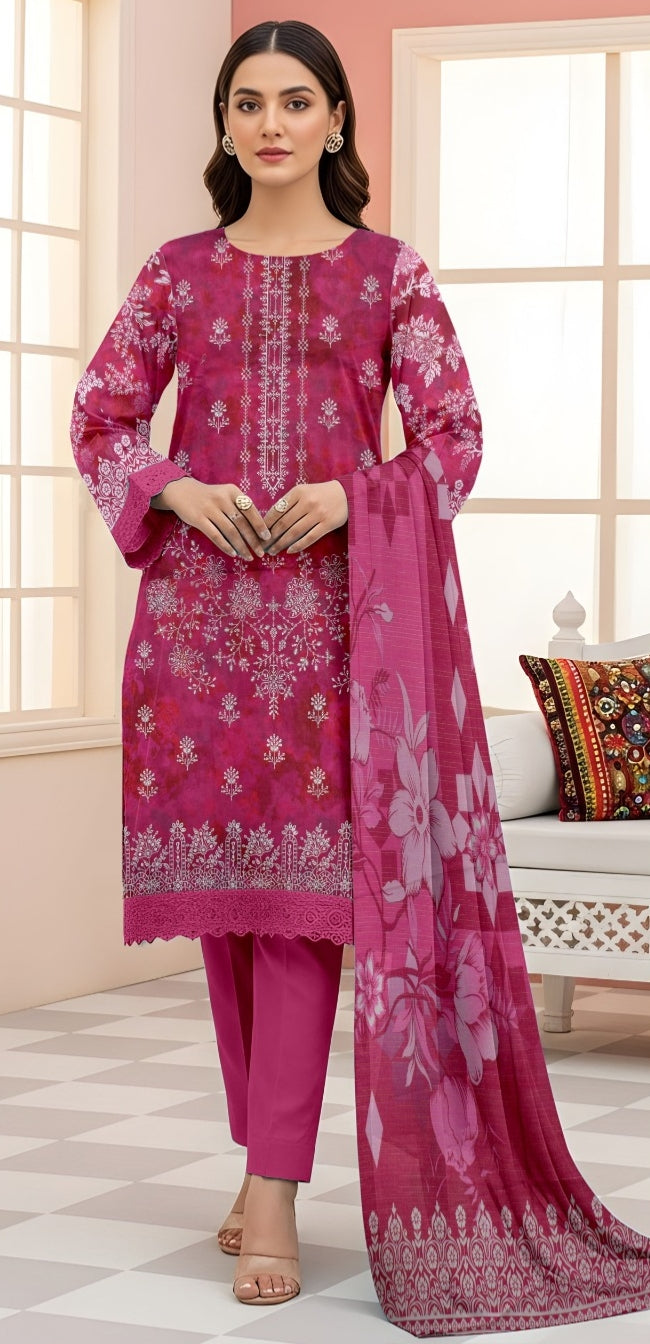 3 Piece - Printed Lawn Suit