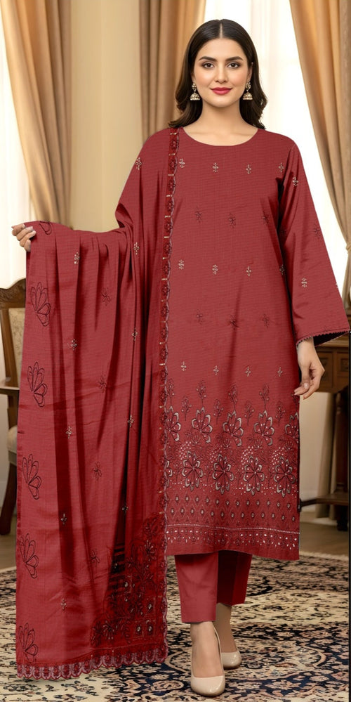 3 Piece - Embroidered Lawn Suit