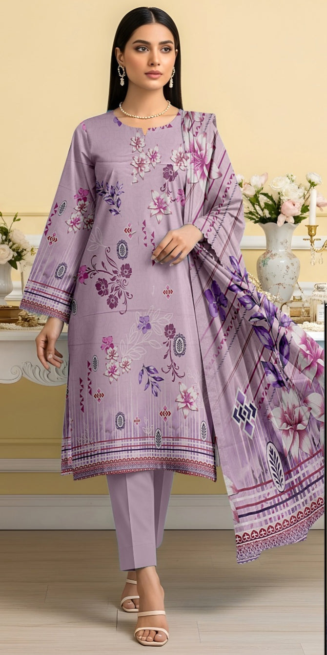 3 Piece - Printed Lawn Suit