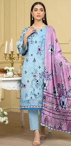 3 Piece - Printed Lawn Suit