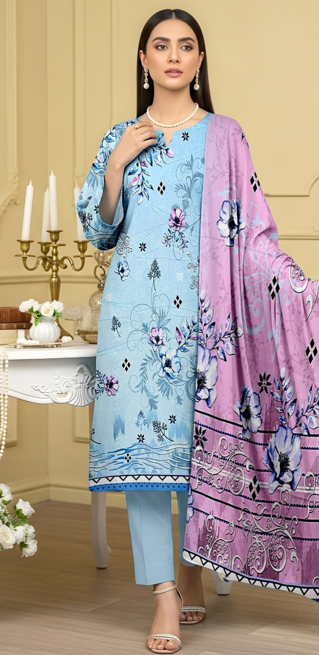 3 Piece - Printed Lawn Suit