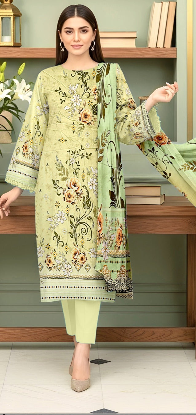 3 Piece - Printed Lawn Suit