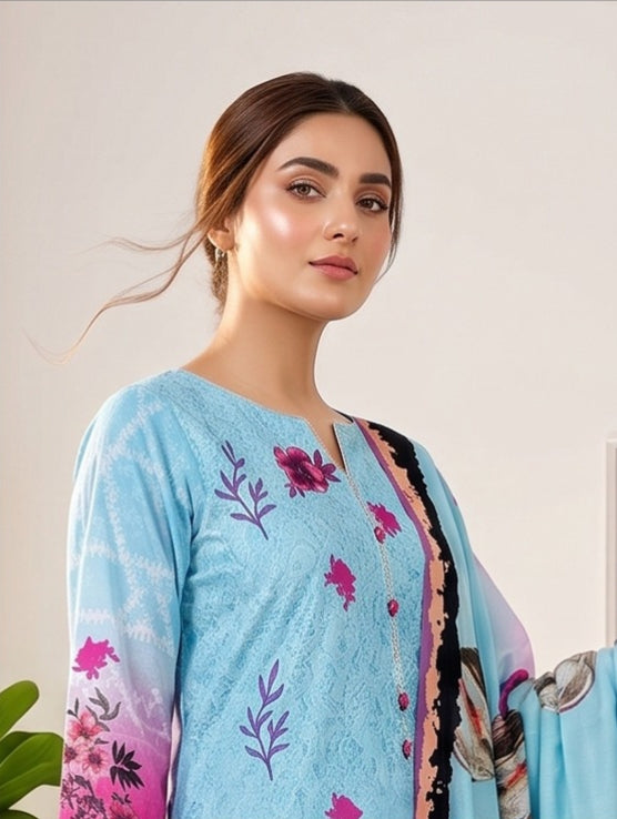 3 Piece - Printed Lawn Suit