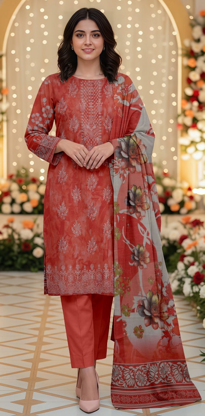 3 Piece - Printed Lawn Suit