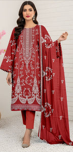 3 Piece - Embroidered Lawn Suit