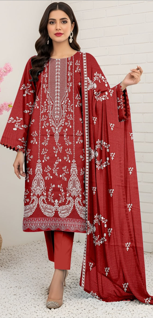 3 Piece - Embroidered Lawn Suit
