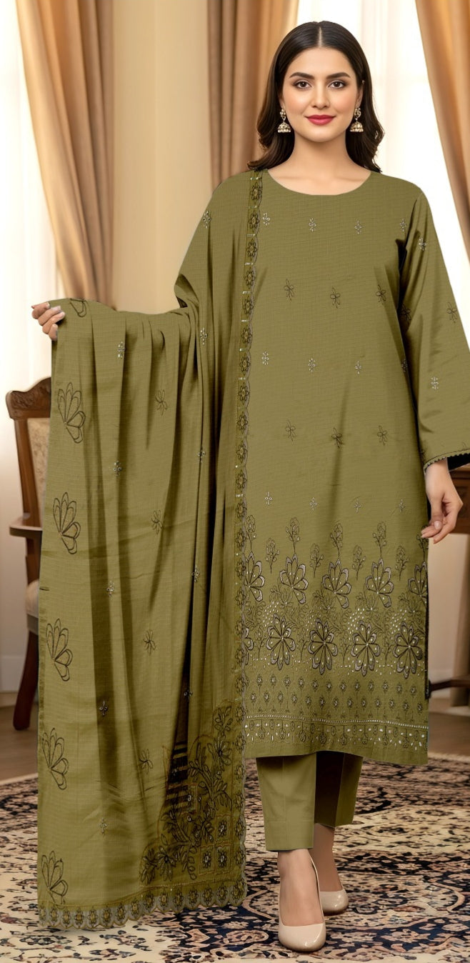 3 Piece - Embroidered Lawn Suit