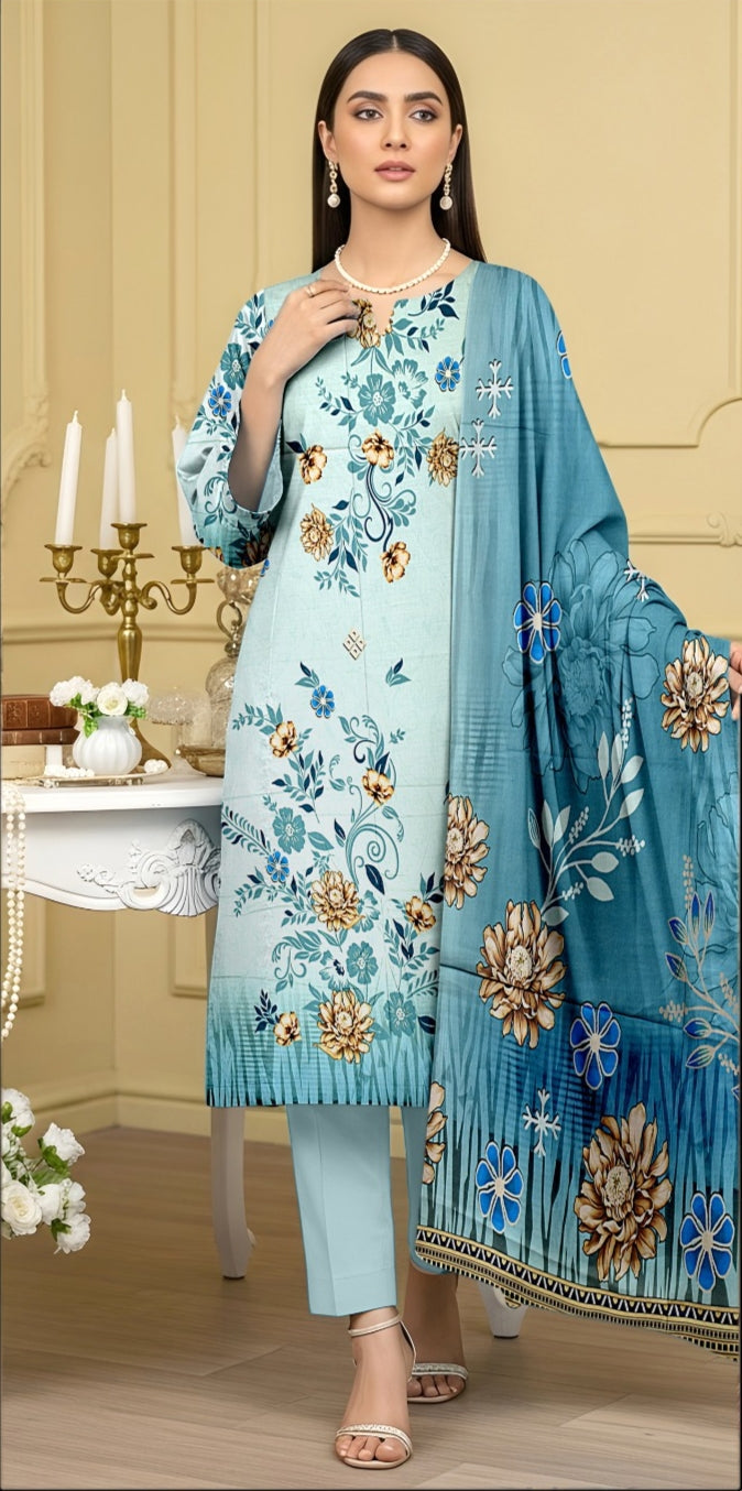 3 Piece - Printed Lawn Suit