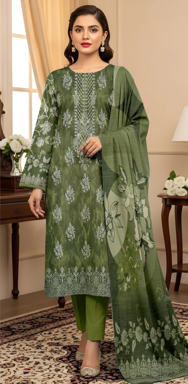3 Piece - Printed Lawn Suit