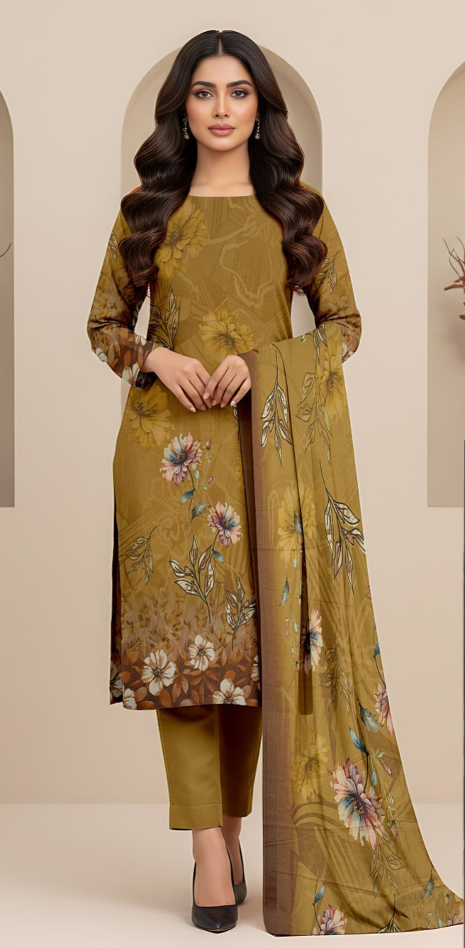 3 Piece - Printed Lawn Suit