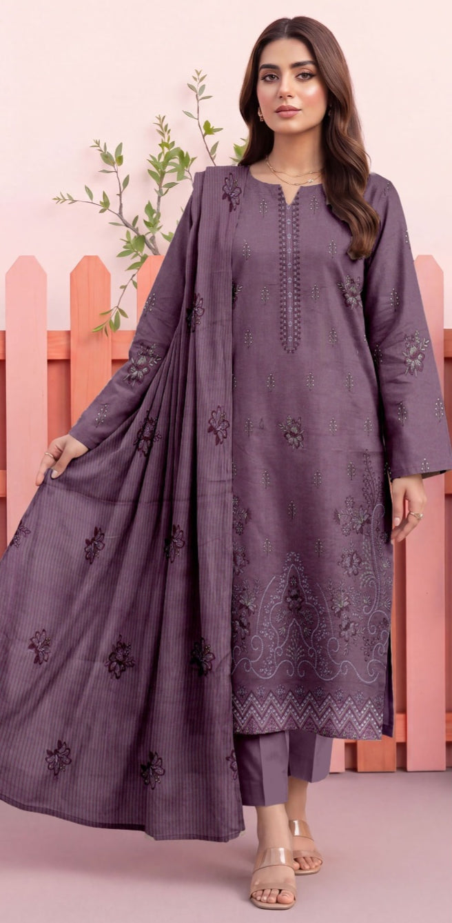 3 Piece - Embroidered Lawn Suit