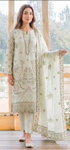 3 Piece - Embroidered Lawn Suit
