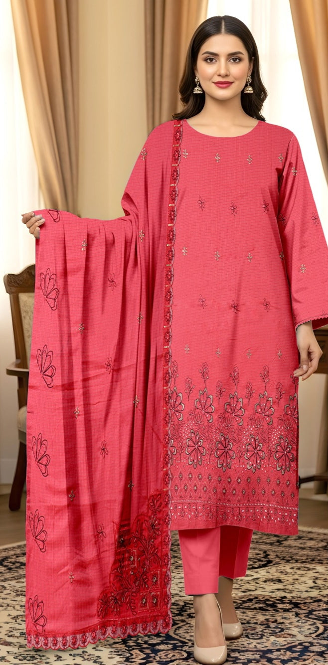 3 Piece - Embroidered Lawn Suit