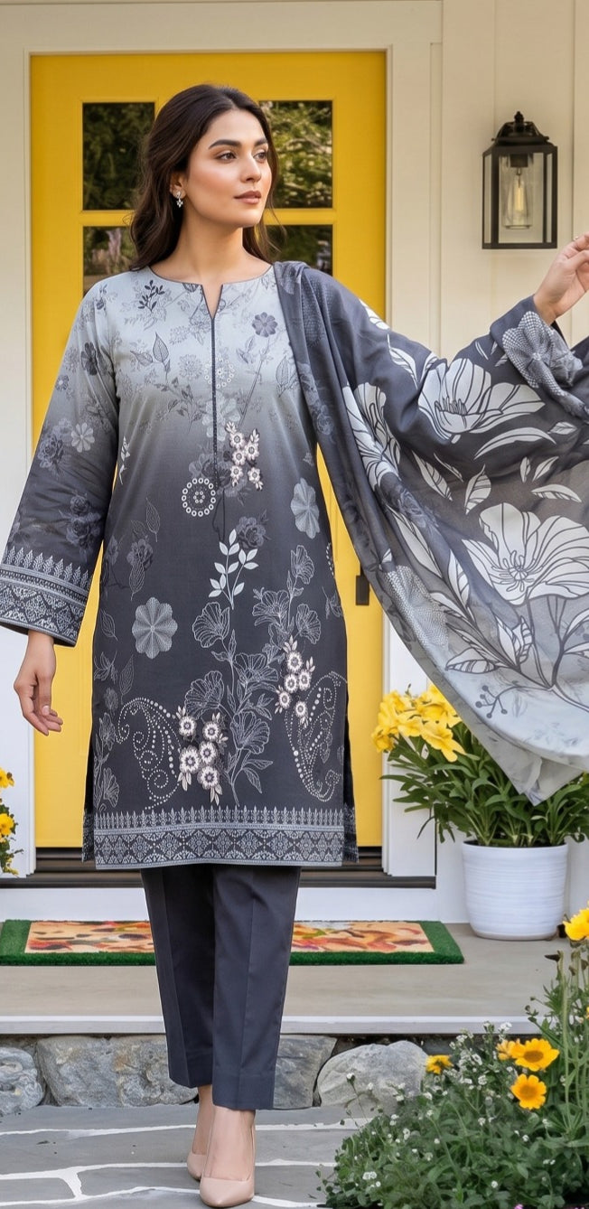 3 Piece - Printed Lawn Suit