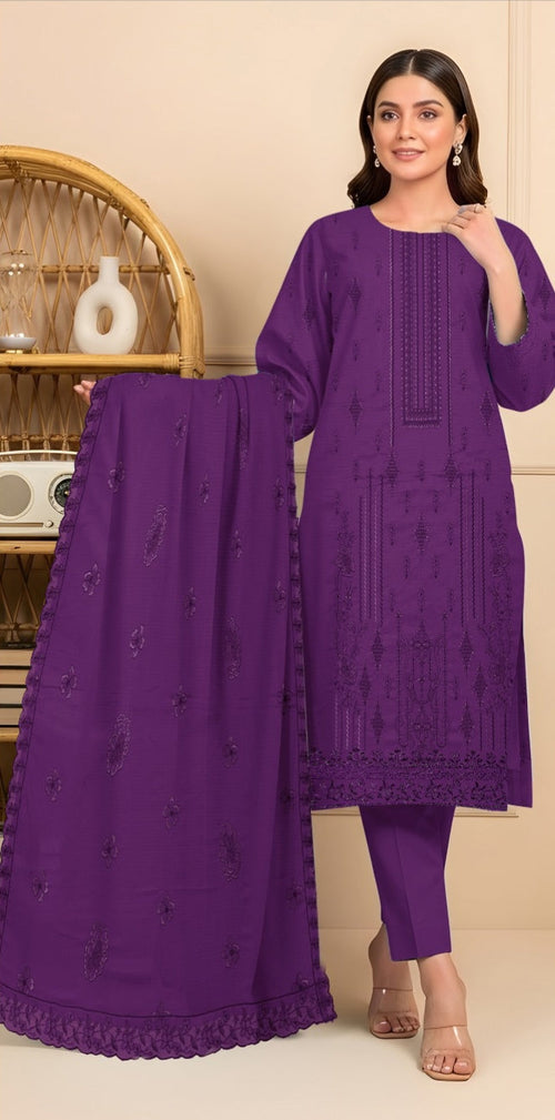 3 Piece - Embroidered Lawn Suit