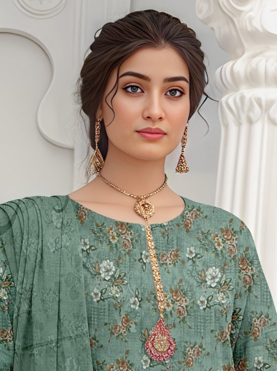 3 Piece - Printed Lawn Suit