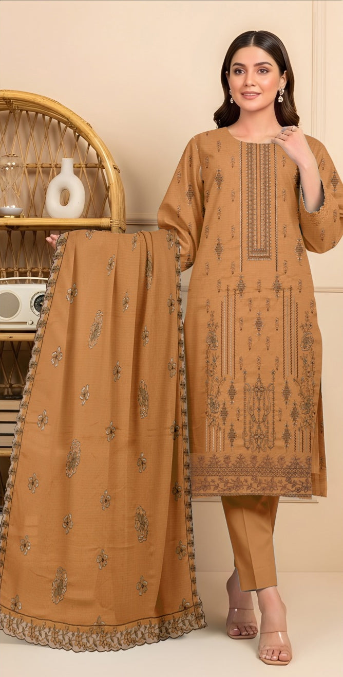 3 Piece - Embroidered Lawn Suit