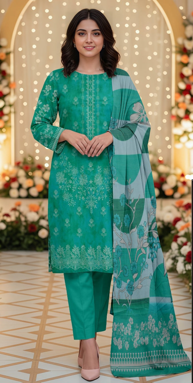 3 Piece - Printed Lawn Suit