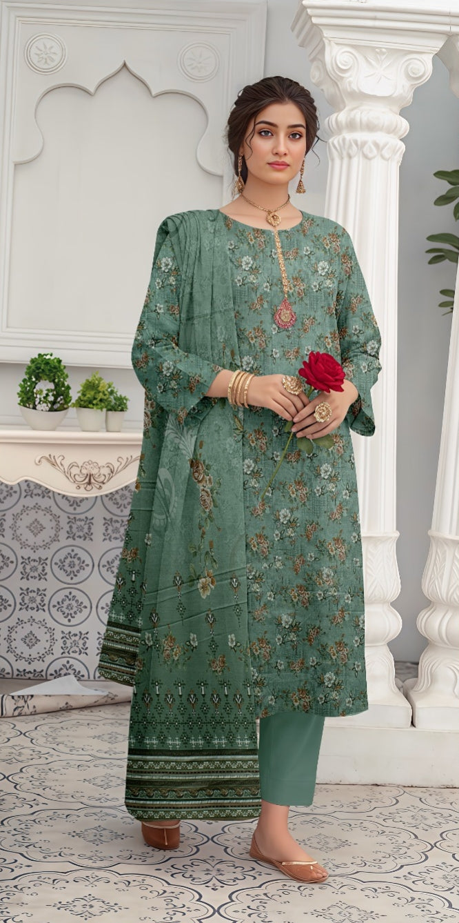 3 Piece - Printed Lawn Suit
