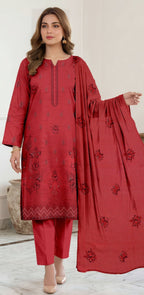 3 Piece - Embroidered Lawn Suit