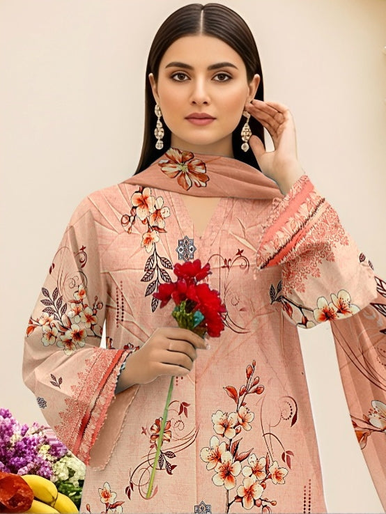 3 Piece - Printed Lawn Suit