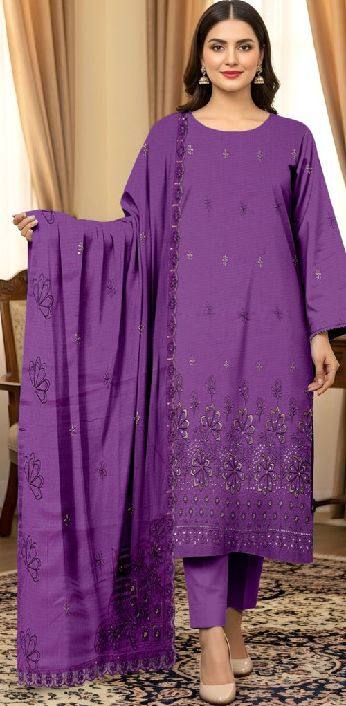 3 Piece - Embroidered Lawn Suit