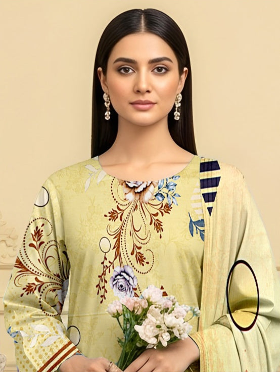 3 Piece - Printed Lawn Suit