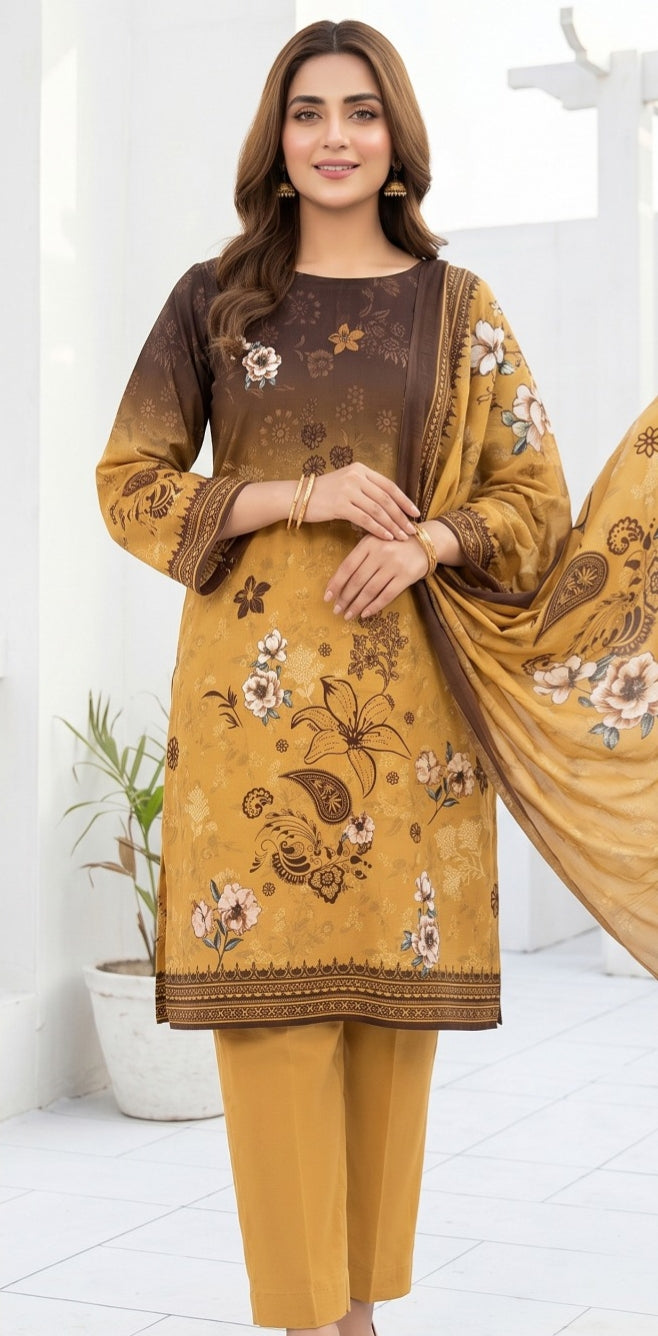 3 Piece - Printed Lawn Suit