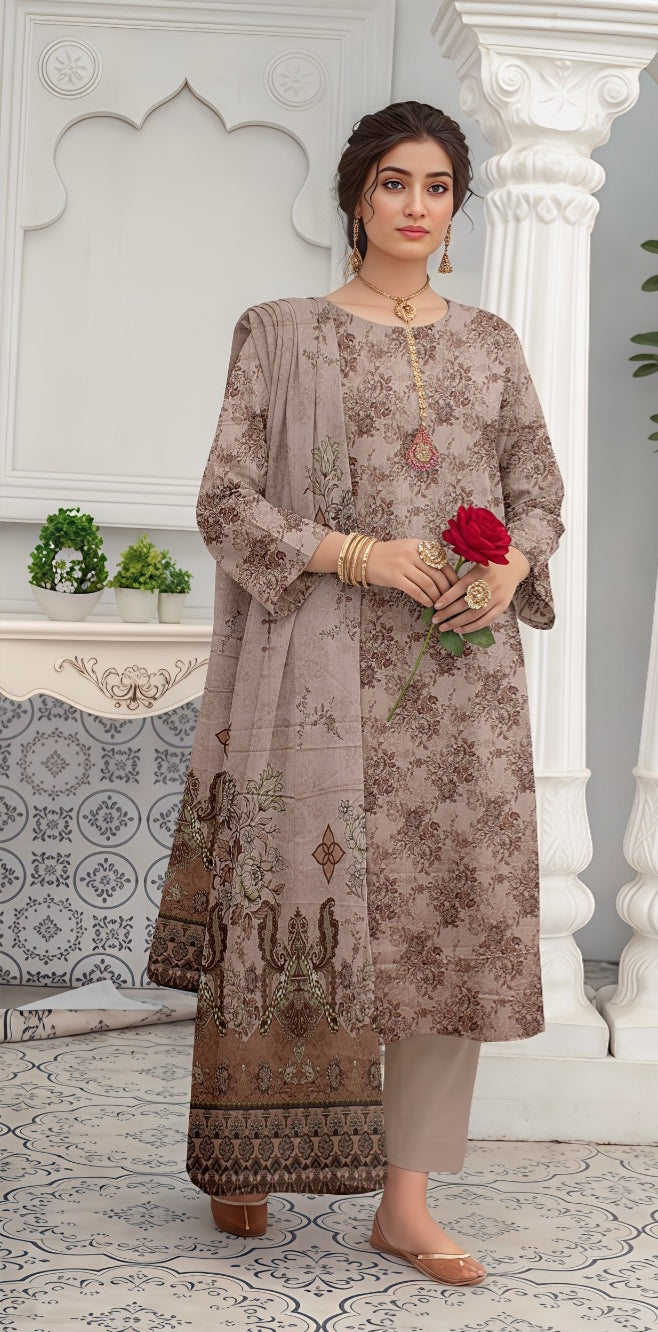 3 Piece - Printed Lawn Suit