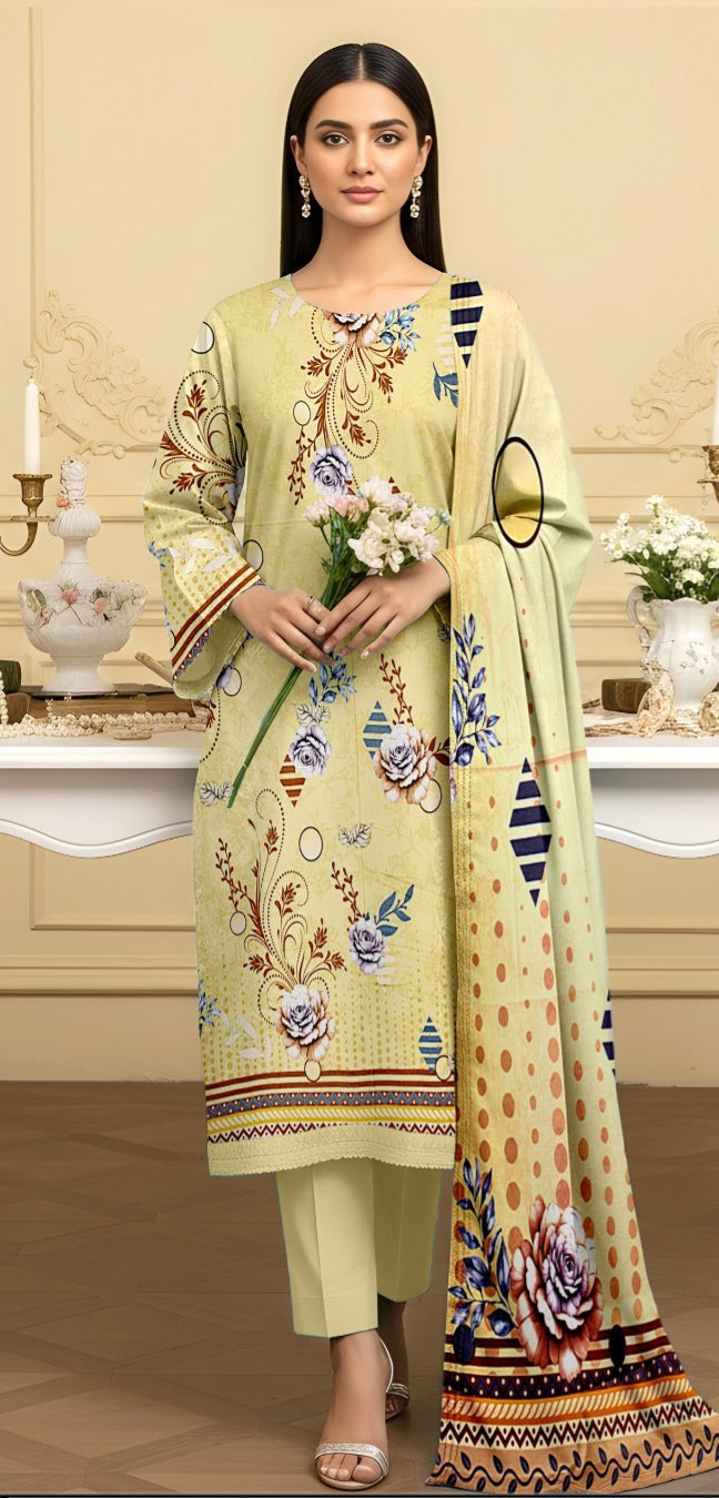 3 Piece - Printed Lawn Suit