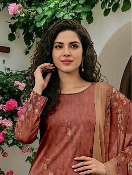 3 Piece - Printed Lawn Suit