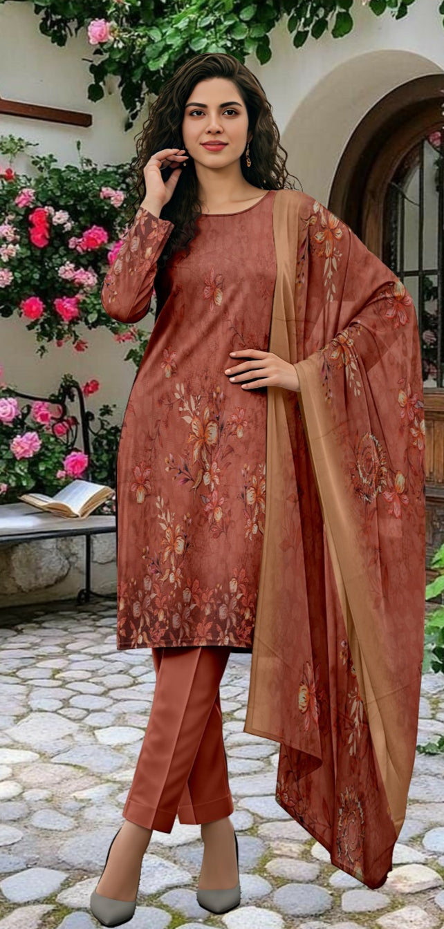 3 Piece - Printed Lawn Suit