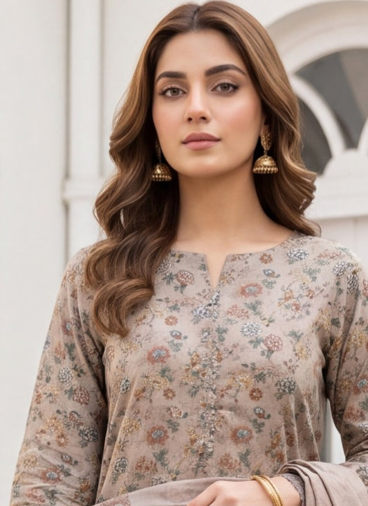 3 Piece - Printed Lawn Suit
