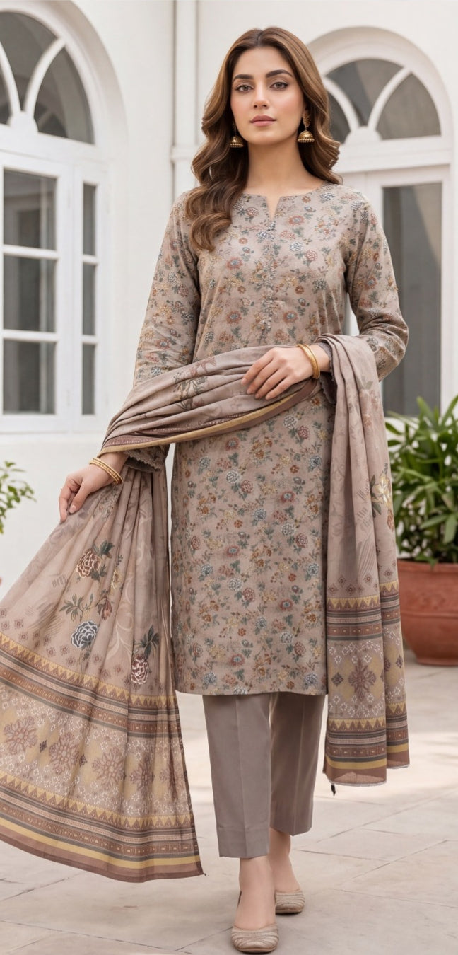 3 Piece - Printed Lawn Suit
