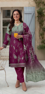 3 Piece - Printed Lawn Suit
