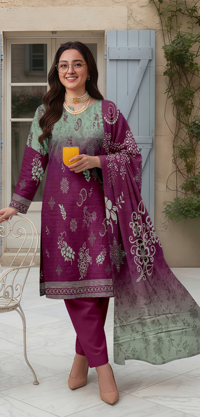 3 Piece - Printed Lawn Suit